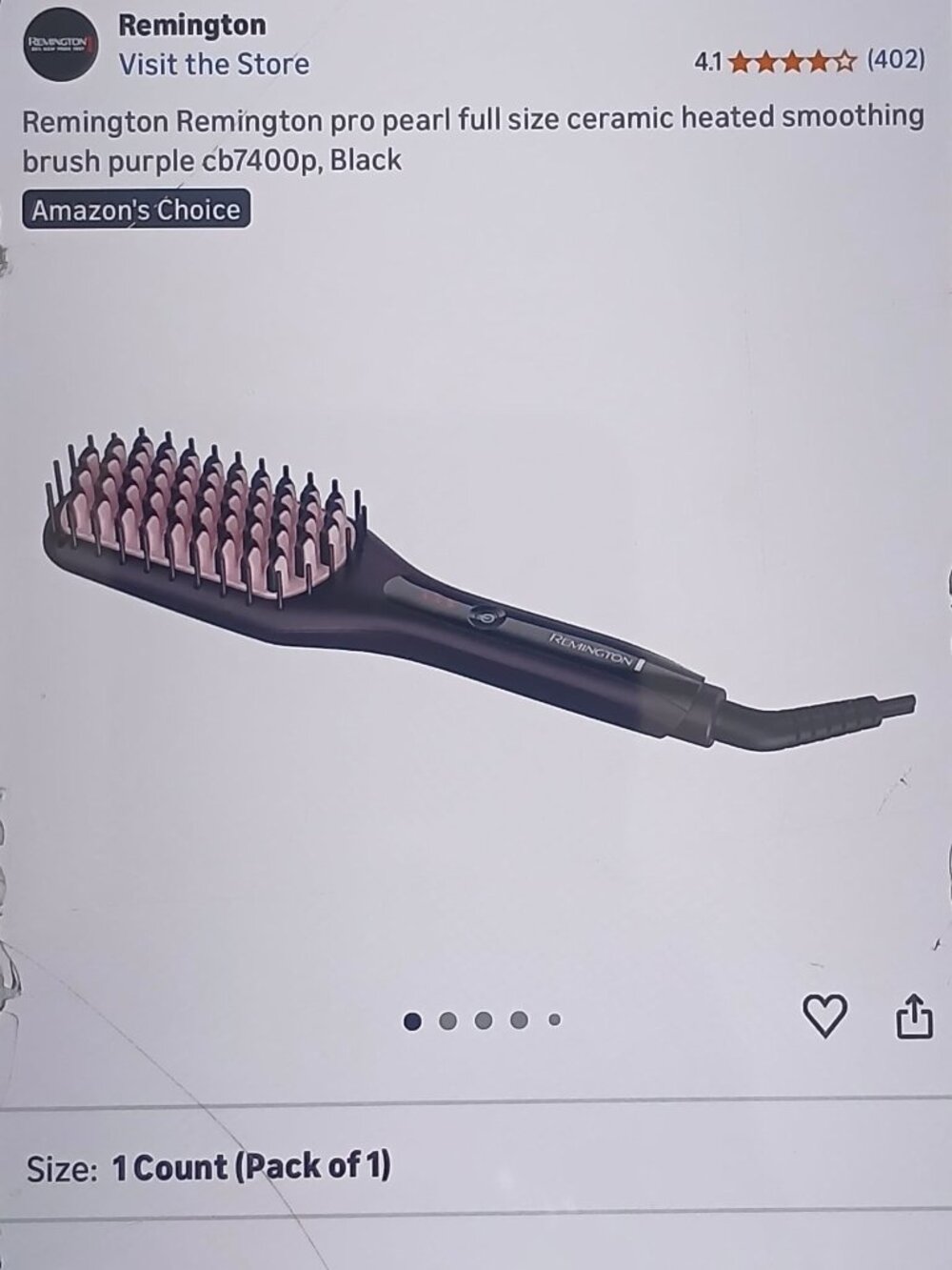 Ceramic heated brush
